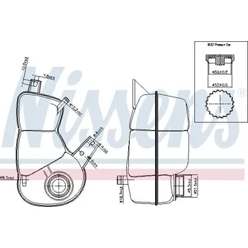 Chladič motoru Vyrovnávací nádoba, chladivo NISSENS 996174