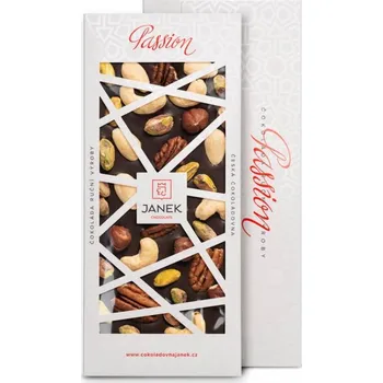 Čokoláda JANEK Hořká čokoláda Passion 72% (ořechy) 120 g