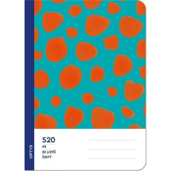 Sešit Školní sešit 520 bezdřevý čistý, jahůdky, OP2128