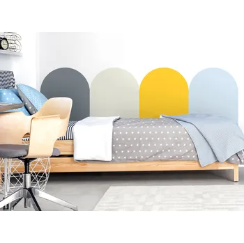 Tapeta FUGU Ochrana za postel - Obloučky Veselý les yellow Varianta ochrany zdi: Delší strana postele 200x65 cm