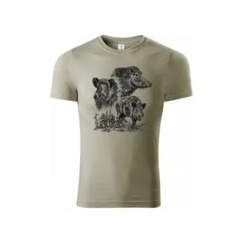 Pánské tričko E-myslivost Myslivecké tričko pánské - RODINA DIVOČÁKŮ - Velikost 3XL