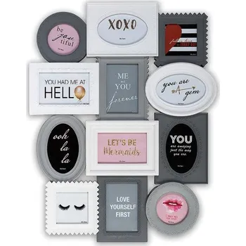 Rám na obraz Fotorámeček na více fotek 12F šedobílý kph