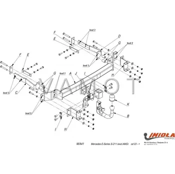 Tažné zařízení Tažné zařízení Mercedes S 211 Kombi E-série bajonet