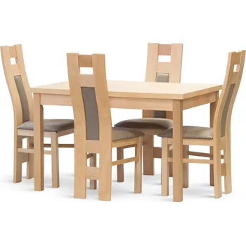 Jídelní set ITTC Stima Jídelní set stůl Udine + židle Tosca buk/camel 4