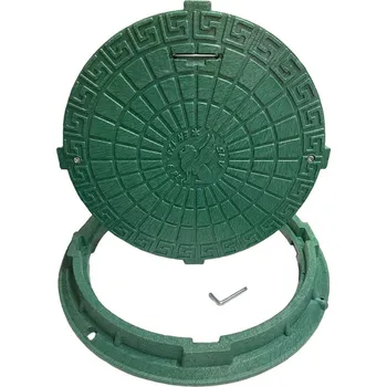 poklop Zelený poklop v rámu se zámkem, A15