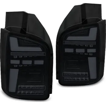 Zadní světlomet TUNING-TEC Zadní světla VW T5 03-09 dvojité dveře - černá/kouřová LED BAR SEQ