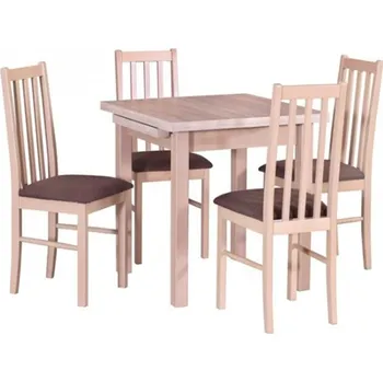 Jídelní set Jídelní set 4+1 Hugo Vyberte Tkaninu:: Tkanina 18, Vyberte Moření:: Deska grafit, ostatní bílé