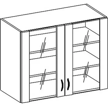 Knihovna W80W horní vitrína dvoudveřová CHAMONIX II