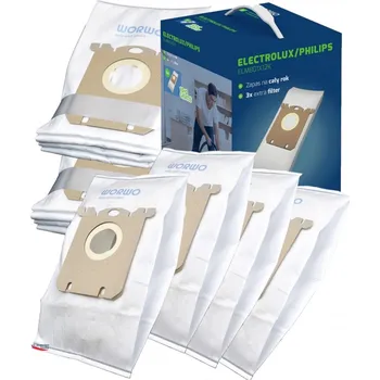 Sáček do vysavače Sáčky WORWO ELMB01X12K Pro S-BAG ELECTROLUX, AEG, 12ks sáčků