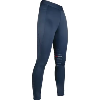 Jezdecké oblečení HKM Legíny Sports HKM, s gripem, zimní, dámské, deep blue 36-38
