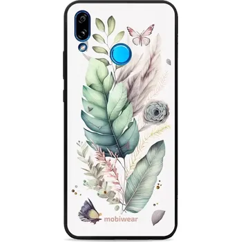 Pouzdro na mobilní telefon Lesklý kryt Mobiwear Glossy - Huawei P20 Lite - G018G Jemné kvítí (Prémiové lesklé pouzdro, obal, kryt Mobiwear Glossy na mobil Huawei P20 Lite - G018G Jemné kvítí, materiál Plast + TPU silikon - krytí po všech stranách, neošoupatelný potisk, tenké)