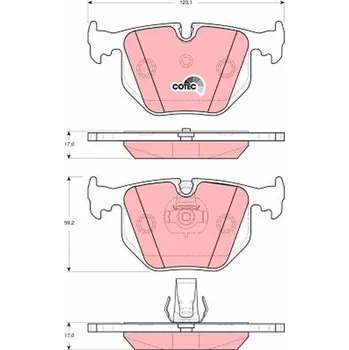 Brzdová destička Sada brzdových destiček, kotoučová brzda TRW GDB1527