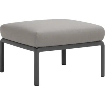 Zahradní pohovka Nardi Šedá látková zahradní podnožka Komodo s tmavě šedou podnoží 72 x 72 cm