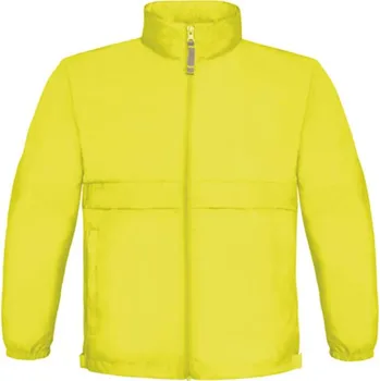B&amp;C Jacket Sirocco Dětská jarní bunda JK950 Ultra Yellow 7/8 (122/128)