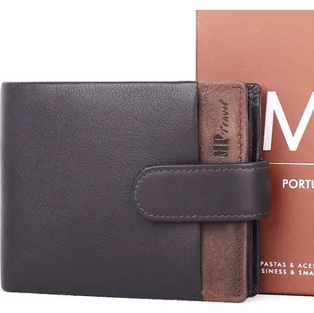 Kabelka Pánská luxusní hladká kožená peněženka Marta Ponti no. 161 tmavěhnědá | KabelkyproVas.cz