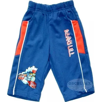 Dětské 3/4 třičtvrteční tepláky azurové 74