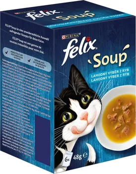 Krmivo pro kočku Purina Felix Soup Rybí výběr 6x 48 g