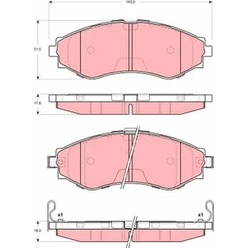 Brzdová destička Sada brzdových destiček, kotoučová brzda TRW GDB3345