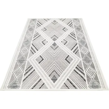 Koberec Moderní koberec Grace - geometrické tvary 5 - krémový/šedý Rozměr koberce: 120x170 cm