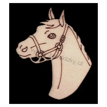 Dřevěná hračka Dřevěné výřezy, J51, KŮŇ, s uzdou, 7,5x9cm, 1ks