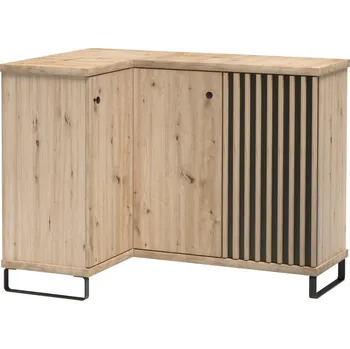 Komoda Komoda rohová na nohách BARBUS dub artisan/černá