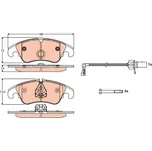 Sada brzdových destiček, kotoučová brzda TRW GDB1768