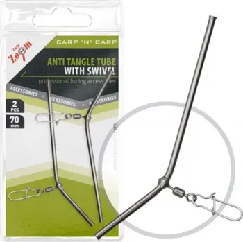 Carp Zoom Průjezd zahnutý s karabinkou - 2 ks/70 mm
