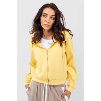 Dámská mikina Only dámská mikina na zip s kapucí Scarlett žlutá Velikost: S