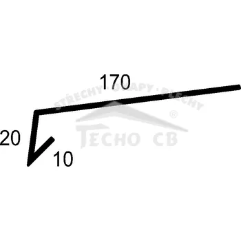 Okapový plech 200 pozinkovaný