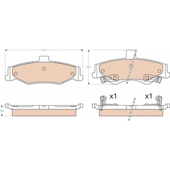 Brzdová destička Sada brzdových destiček, kotoučová brzda TRW GDB3570