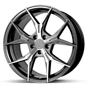 Alu kolo Alu disk Keskin KT19 PFP 8,5x19 5x112 ET45 titanový leštěný