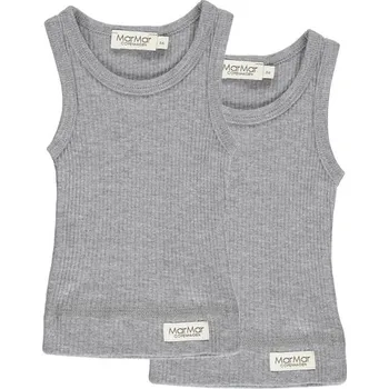 MARMAR Sada 2 nátělníků "Grey Melange" VELIKOST: 80/12 měsíců