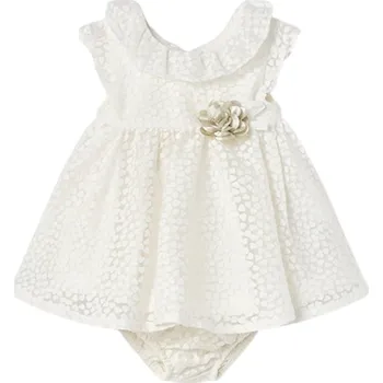 Kojenecké šaty MAYORAL dívčí šaty a kalhotky se vzorem bílá vel. 60 cm