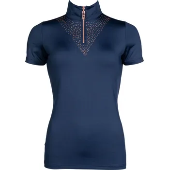 Dámské tričko HKM Triko funkční Rosegold Glamour HKM, dámské, deep blue S