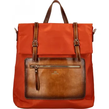 Městský batoh Městský dámský látkový batoh s kapsou na přední straně Kata, oranžový