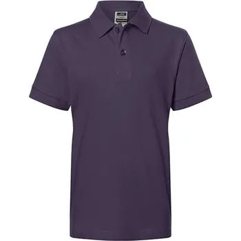 Chlapecké tričko James&amp;Nicholson Dětská polokošile JN070K Aubergine M (122/128)