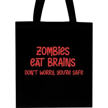 Nákupní taška unisex s potiskem Zombies eat brain