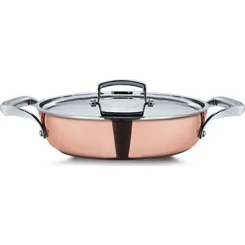 Pečicí pánev luxusní měděný hrnec 28 cm Reserve s poklicí i na indukci