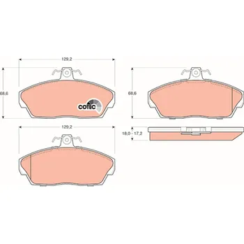 Brzdová destička Sada brzdových destiček, kotoučová brzda TRW GDB1319