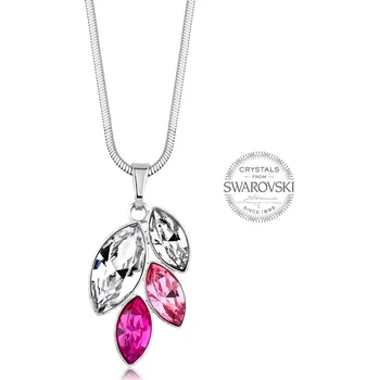 Náhrdelník Levien Náhrdelník s růžovými krystaly Navette + 2 měsíce na vrácení zboží