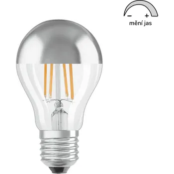 Žárovka LED žárovka E27 4W 2700K se zastíněným vrcholem - stříbrná