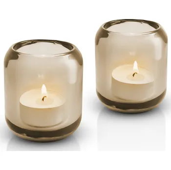 Svícen EVA SOLO Set 2 držáků na čajovou svíčku hnědý Acorn