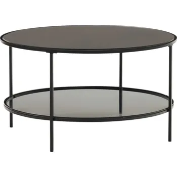 Konferenční stolek Černý skleněný konferenční stolek Kave Home Gilda 80 cm