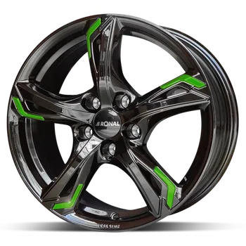 Disk Alu disk Ronal R62 JB Green 8x19 5x112 ET35 černý lesklý zelený