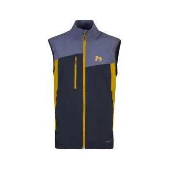 Pánská vesta Hannah CARSTEN VEST india ink/golden palm L; Modrá vesta + DÁREK DLE VÝBĚRU!