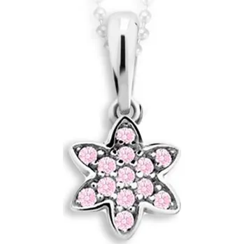 Přívěsek Cutie Jewellery c2206-40-20-x-2 Zlatý dětský přívěsek Cutie kytička C2206 Pink - bílé zlato – zlatý šperk ryzosti 585/1000 v Dárkovém balení s Certifikátem GBPWR-00800