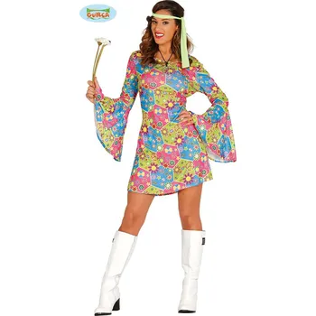 Karnevalový kostým Guirca Fiestas Španělsko Hippie - dámský kostým varianta: M - 38/40