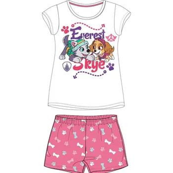 Dívčí pyžamo Dětské pyžamo - bílá/růžová celopotisk | Tlapková patrola Barva: Bílá/Růžová, Velikost: 92