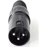 Nedis konektor XLR 3-pin zástrčka přímá, černá (COTP15900BK)