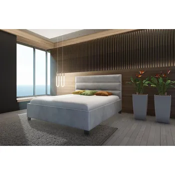 Postel Čalouněná postel Tania, 160x200 cm, Mrava Odstín moření: Bezbarvý lak, Výběr čalounění: Velvet 2219, Výška čela postele: 110 cm